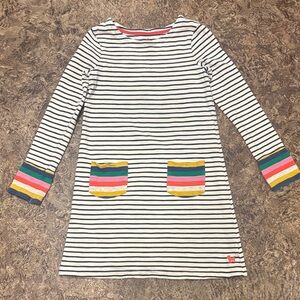 Mini Boden striped rainbow dress 9-10 Y